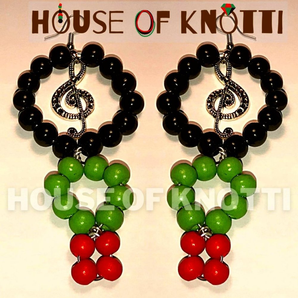 A Treble Clef Surrounded by Beautiful and Bold Red